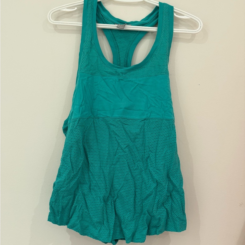 Forever 21 Teal Mesh Tank Top